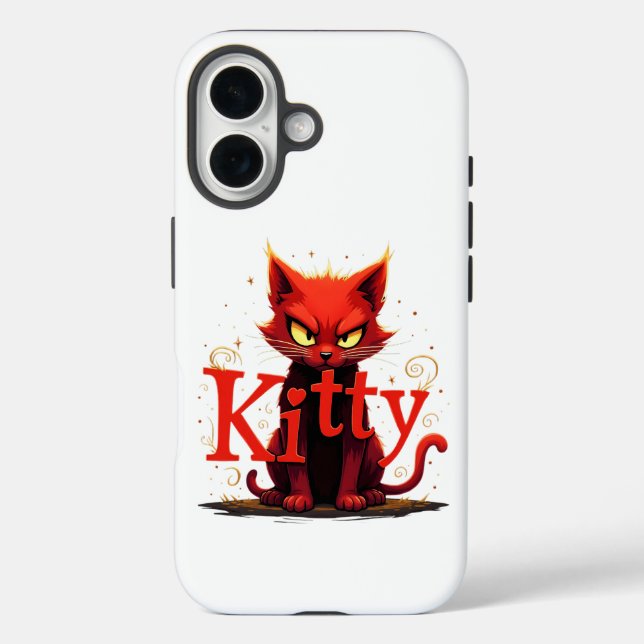 Red Kitty Cat Phone Case (Back)