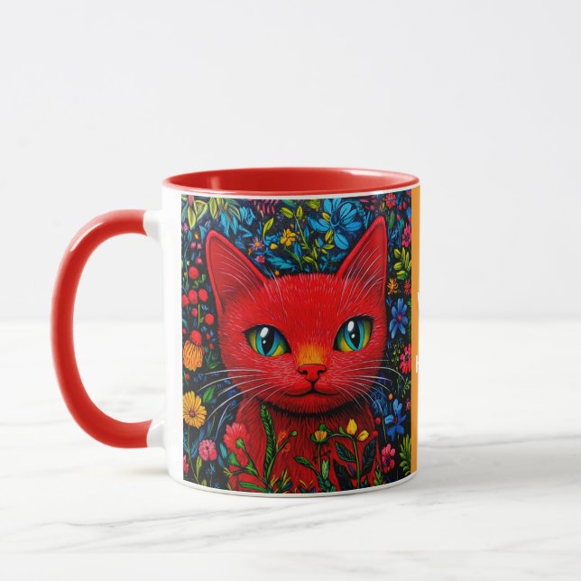 Red Kitty Mug (Left)