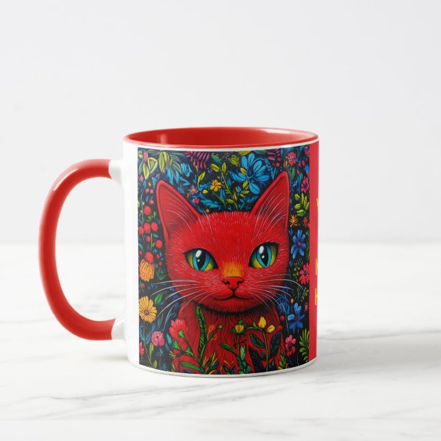Red Kitty Mug (Left)
