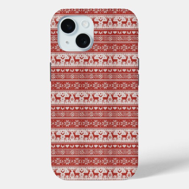 Red Knit Christmas Case-Mate iPhone Case (Back)