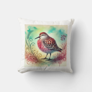 Red Knot 060824AREF130 - Watercolor Cushion