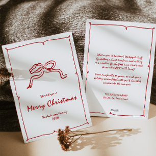 Red Knot Modern Christmas Holiday Card