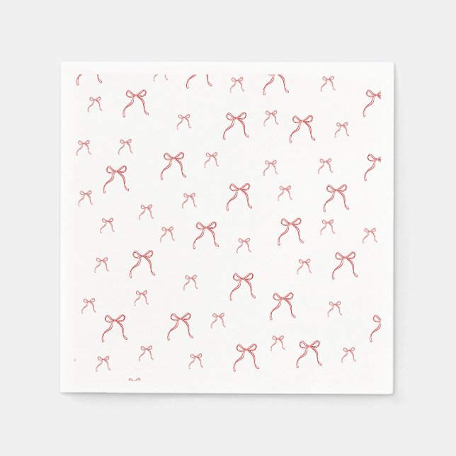 Red Knot Modern Christmas Napkin (Front)