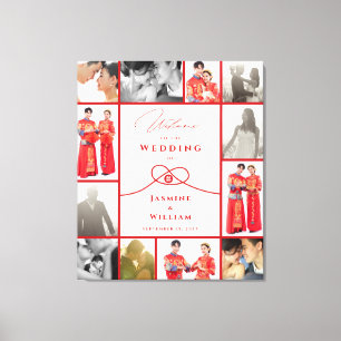 Red Knot Union Double Happiness Chinese Wedding Canvas Print