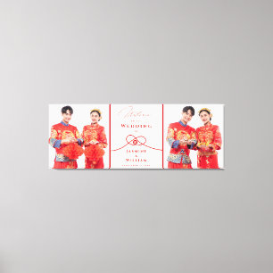 Red Knot Union Double Happiness Chinese Wedding Canvas Print