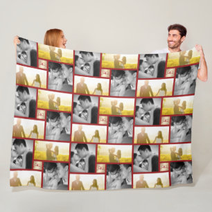 Red Knot Union Double Happiness Chinese Wedding Fleece Blanket