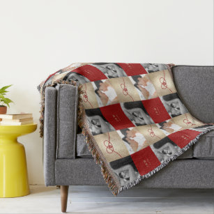 Red Knot Union Double Happiness Chinese Wedding Throw Blanket