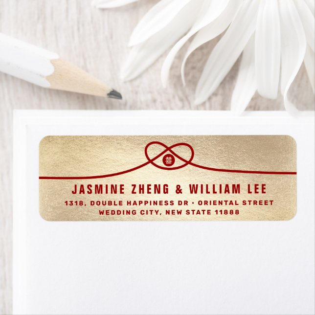 Red Knot Union Double Happiness Wedding Address (Insitu)