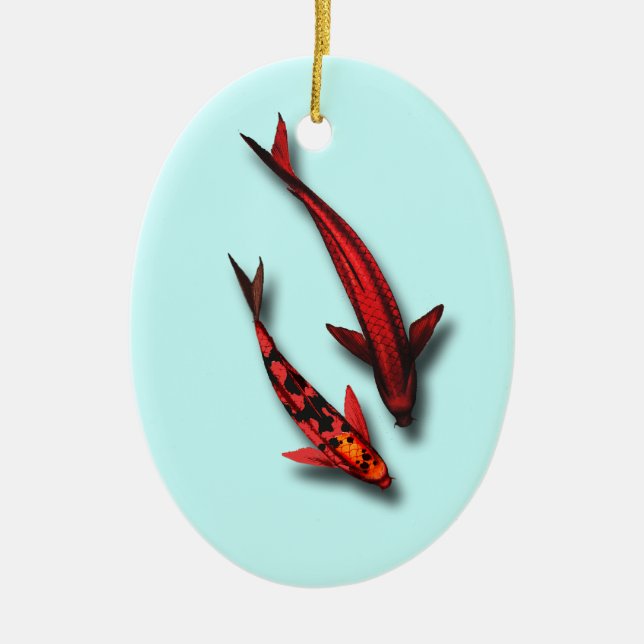 Red Koi Fish Ornament (Front)