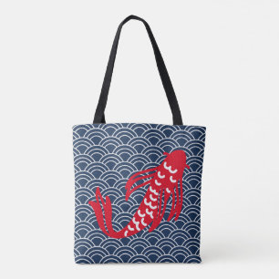 Red Koi Fish Tote Bag