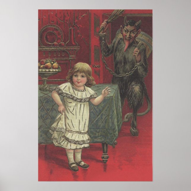 Red Krampus Girl Dining Room Switch Poster (Front)