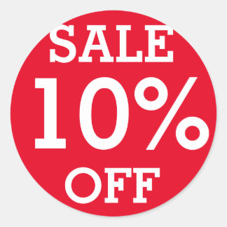 Red label SALE 10% OFF Retail shop