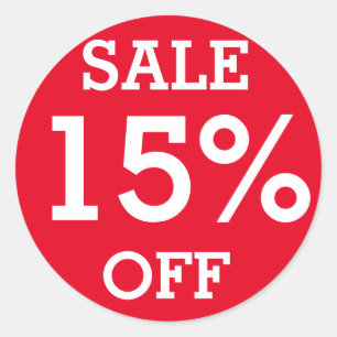 Red label SALE 15% OFF Retail shop