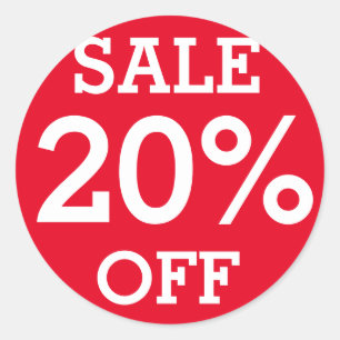 Red label SALE 20% OFF Retail shop
