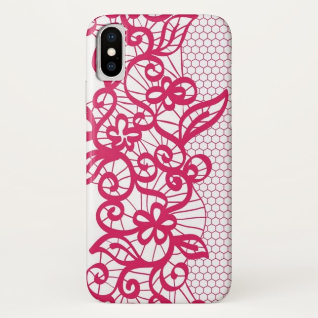 Red lace Case-Mate iPhone case (Back)