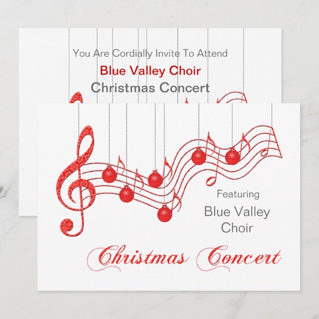 Red Lace Christmas Concert Announcement (Front/Back)
