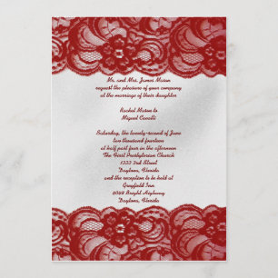 Red Lace Invites