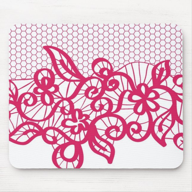 Red lace mouse mat (Front)