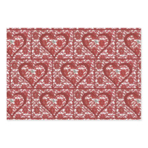 Red Lace Pattern Valentine's