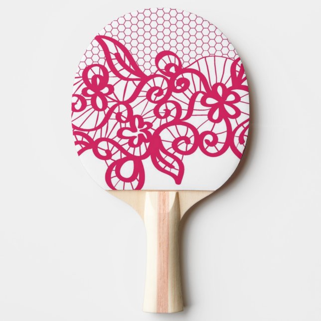 Red lace ping pong paddle (Front)