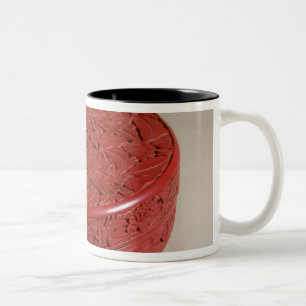 Red lacquer box decorated with peonies, 1426-27 Two-Tone coffee mug