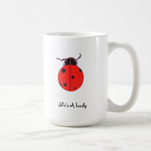 Red Lady Bug Statement Mug