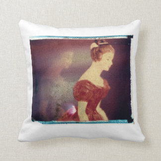 Red Lady by Ann Marie Donahue Cushion