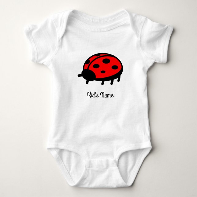Red ladybug baby bodysuit (Front)