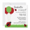 Red Ladybug Balloons Birthday Party Invitations