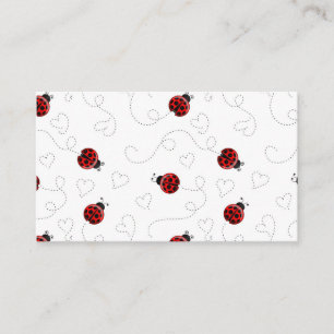 Red Ladybug Beetle Insect Lover Black Hearts Business Card