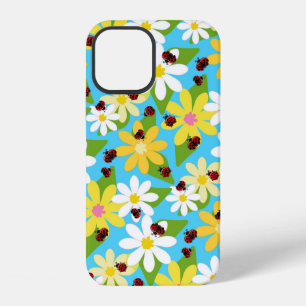 Red Ladybug Beetle Insect Lover Black Hearts iPhone 12 Case