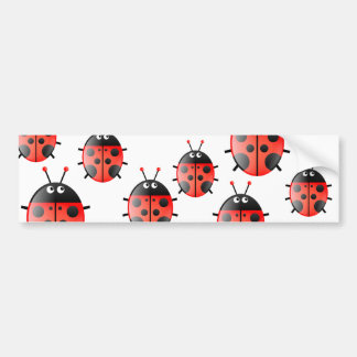 Red Ladybug Bumper Sticker