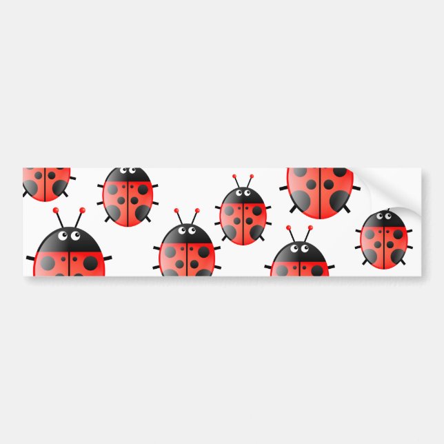 Red Ladybug Bumper Sticker (Front)