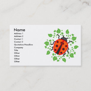 Red ladybug business card