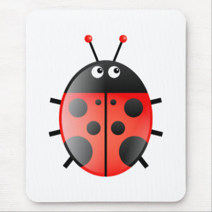 Red Ladybug Mouse Mat