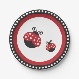 Red Ladybug Paper Plate