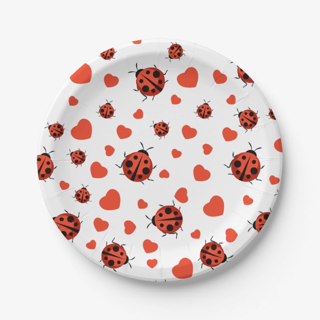 Red Ladybug Paper Plate (Front)