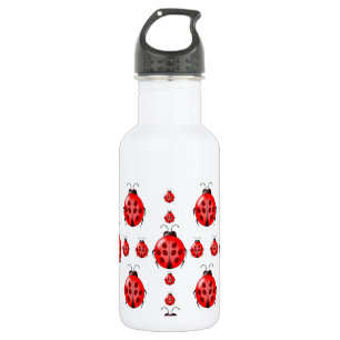 Red Ladybug Pattern 532 Ml Water Bottle
