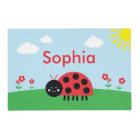 Red Ladybug Personalised Placemat