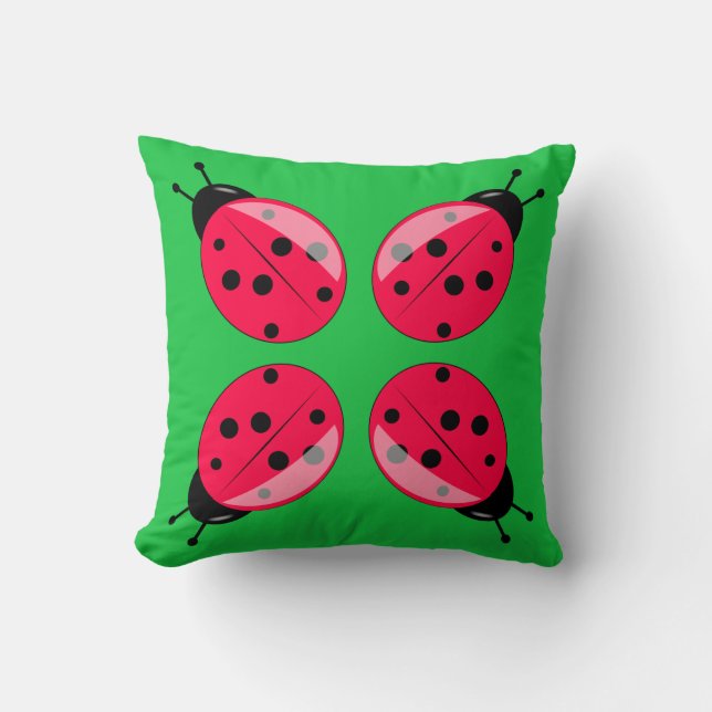 Red Ladybug Pillow (Front)
