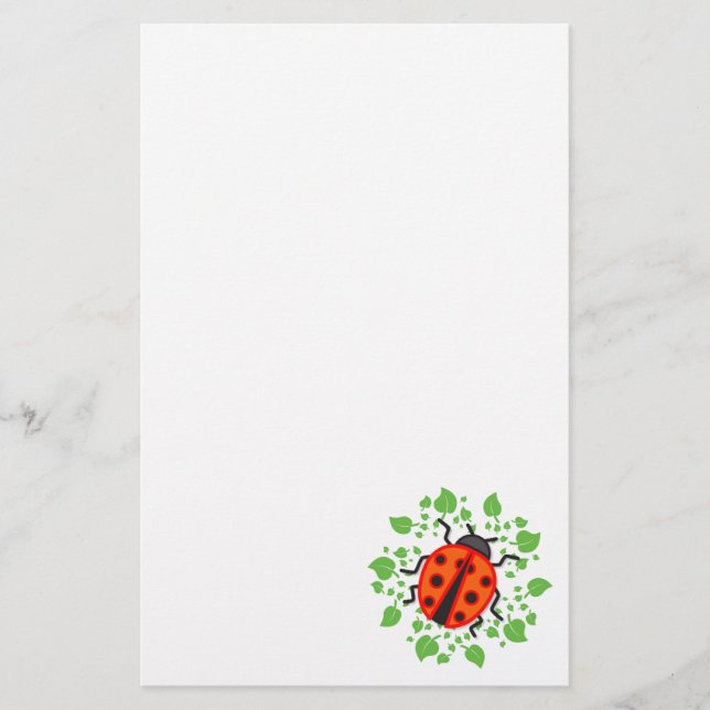 Red ladybug stationery (Front)