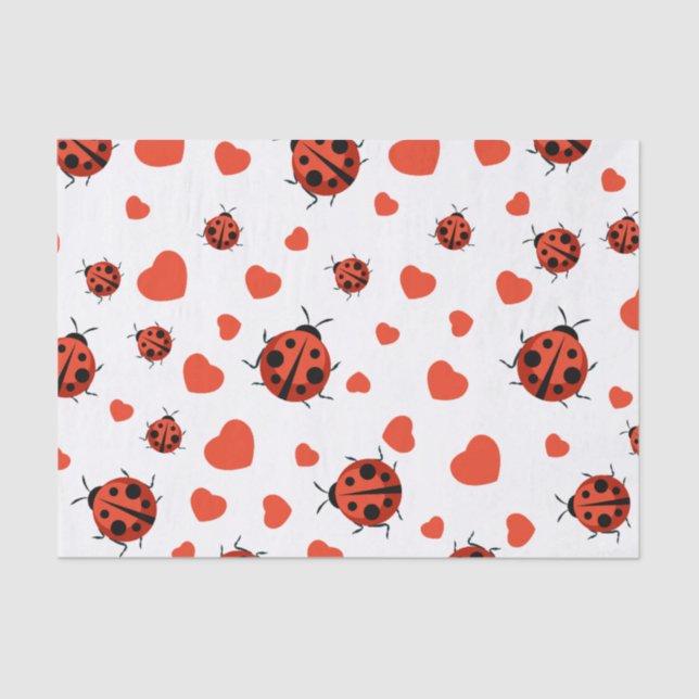 Red Ladybug Tissue Paper (Front)