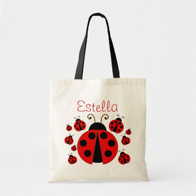 Red Ladybug Tote Bag (Front)