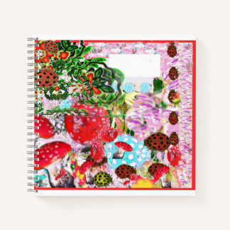 Red Ladybugs ABC Letter Tracing  Notebook