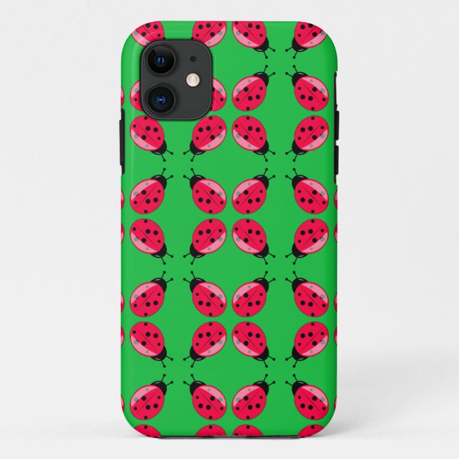 Red Ladybugs Case-Mate iPhone Case (Back)