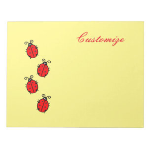 Red Ladybugs Crawling Thunder_Cove Notepad