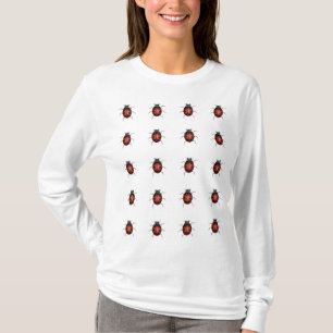 RED LADYBUGS LONG SLEEVE TOP