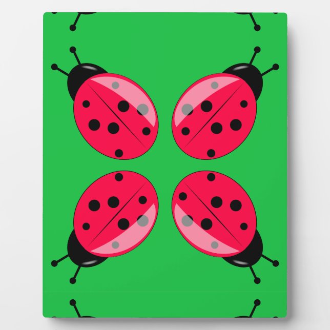 Red Ladybugs Plaque (Front)