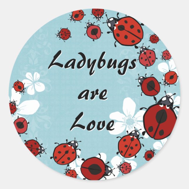 Red Ladybugs Sticker (Front)