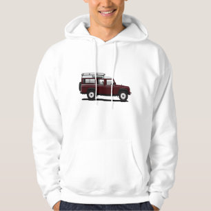 Red Land Rover 110 Hoodie